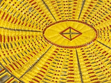 Staffordshire Canary Yellow Reticulated Tray Silver Resist Enamel