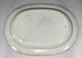 Staffordshire Pearlware Blue Edge Leeds Platter Floral