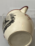 Staffordshire Creamware Liverpool War Of 1812 Pitcher Commadore Bainbridge And Lawrence