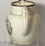 Staffordshire Creamware Liverpool War Of 1812 Pitcher Bainbridge And Gen. Brown