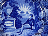 Historical Staffordshire Lafayette At Washingtons Tomb Plate LD3