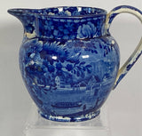 Historical Staffordshire Blue Erie Canal Small Creamer Scarce Size and Form