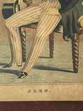 PB6 Original N. Currier & Ives Print “John” Red, White And Blue Striped Suit
