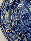 Staffordshire Blue Transfer Quadruped Plate with Antelope CB