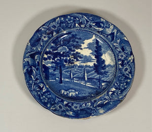 Historical Staffordshire Mendenhall Ferry Toddy Plate