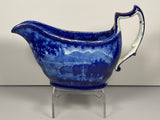 Historical Staffordshire Blue Creamer Catskill Mountains Hudson River LC2