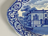 Historical Staffordshire Blue Charleston Exchange Tray