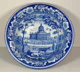 Historical Staffordshire Blue Boston State House Bowl and Pitcher Set