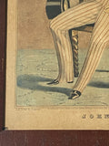 PB6 Original N. Currier & Ives Print “John” Red, White And Blue Striped Suit