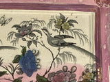 Staffordshire Sunderland Lusterware Wall Plaque Florals with Birds