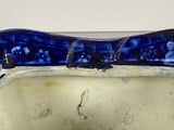 Historical Staffordshire Blue Sugar Bowl Eagle Over Panel CB