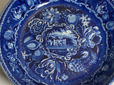 Historical Staffordshire Blue Beaded Rim Bowl Warleigh House Select Views