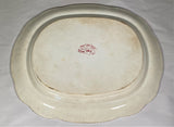 Historical Staffordshire Pink Transfer Platter Bay Of New York From Staten Island