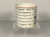 Staffordshire Children’s Mug Flowers That Never Fade - Politeness BB#105