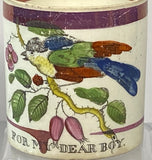 Staffordshire Creamware Children’s Mug For My Dear Boy Bird BB#124