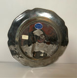 Staffordshire Silver Resist King George lll and Coat of Arms Plates British Royalty