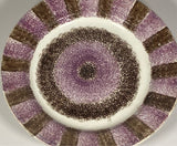 Rainbow Spatterware Brown and Purple Spatter Plate