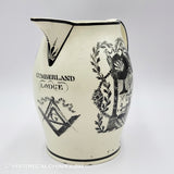 Pearlware Liverpool Masonic Jug Pitcher Cumberland Lodge ZAM-282