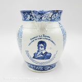 Lafayette Nation's Guest Commemorative Pitcher Historical Blue Staffordshire ZAM-284