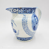 Lafayette Nation's Guest Commemorative Pitcher Historical Blue Staffordshire ZAM-284