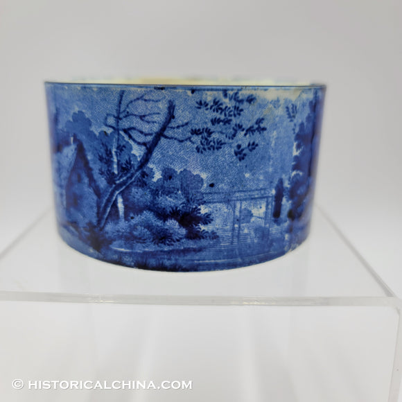 Cottage in the Woods Ruggles House Ramekin Historical Blue Staffordshire ZAM-473