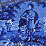Peace & Plenty Serving Dish Historical Blue Staffordshire ZAM-489