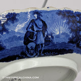 Peace & Plenty Serving Dish Historical Blue Staffordshire ZAM-489