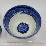 Commodore McDonnoughs Victory Cup & Saucer Historical Blue Staffordshire ZAM-105