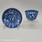 Eagle Cup & Saucer Historical Blue Staffordshire ZAM-107