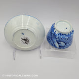 Eagle Cup & Saucer Historical Blue Staffordshire ZAM-107