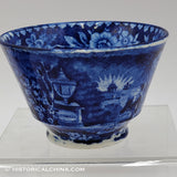 Lafayette at Franklin's Tomb Cup & Saucer Historical Blue Staffordshire ZAM-97&98