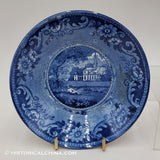 Virginia Church Childs Mug Cup & Saucer Historical Blue Staffordshire ZAM-88
