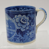 Virginia Church Childs Mug Cup & Saucer Historical Blue Staffordshire ZAM-88