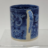 Virginia Church Childs Mug Cup & Saucer Historical Blue Staffordshire ZAM-88
