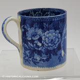 Virginia Church Childs Mug Cup & Saucer Historical Blue Staffordshire ZAM-88