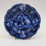 Peace & Plenty Cup Plate Historical Blue Staffordshire ZAM-119