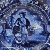 Peace & Plenty Cup Plate Historical Blue Staffordshire ZAM-119