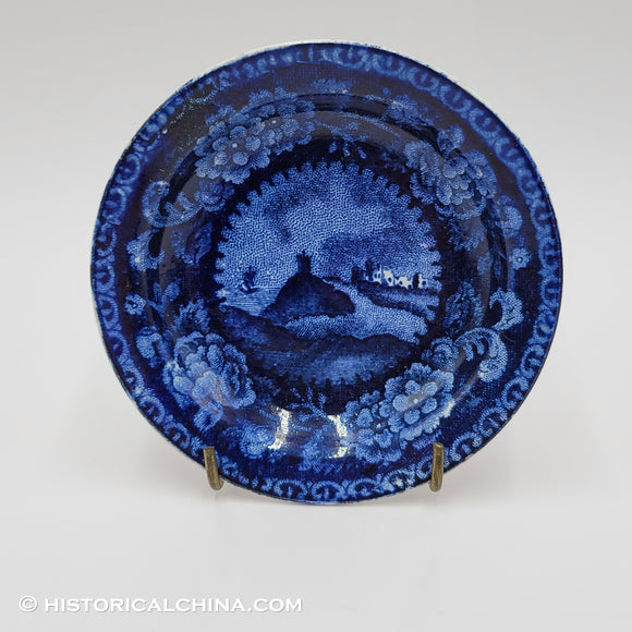 Quebec Canada Cup Plate Historical Blue Staffordshire ZAM-154