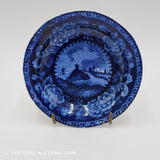 Quebec Canada Cup Plate Historical Blue Staffordshire ZAM-154