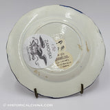 America Red Transfer "America" or "Libery" Cup Plate Historical Blue Staffordshire ZAM-130