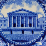 Philadelphia Custom House Cup Plate Ridgway Beauties of America Series Historical Blue Staffordshire ZAM-117