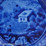 Cottage in the Woods Ruggles House Cup Plate Historical Blue Staffordshire ZAM-135