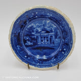 Philadelphia Staughton's Church Cup Plate Historical Blue Staffordshire ZAM-120