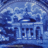Philadelphia Staughton's Church Cup Plate Historical Blue Staffordshire ZAM-120