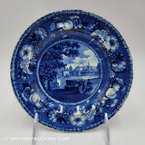 Vevey Fruit & Flower Border 6 3/4" Plate Historical Blue Staffordshire ZAM-413