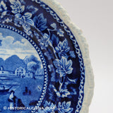 Fort Gansevoort 6 1/2" Plate Historical Blue Staffordshire ZAM-386
