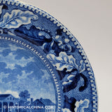 St Pauls Church Chapel New York 6 3/8" Plate Historical Blue Staffordshire ZAM-371