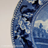 St Pauls Church Chapel New York 6 3/8" Plate Historical Blue Staffordshire ZAM-371
