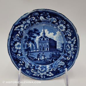 Catholic Cathedral New York 5 7/8" Plate Historical Blue Staffordshire ZAM-412