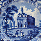 Catholic Cathedral New York 5 7/8" Plate Historical Blue Staffordshire ZAM-412